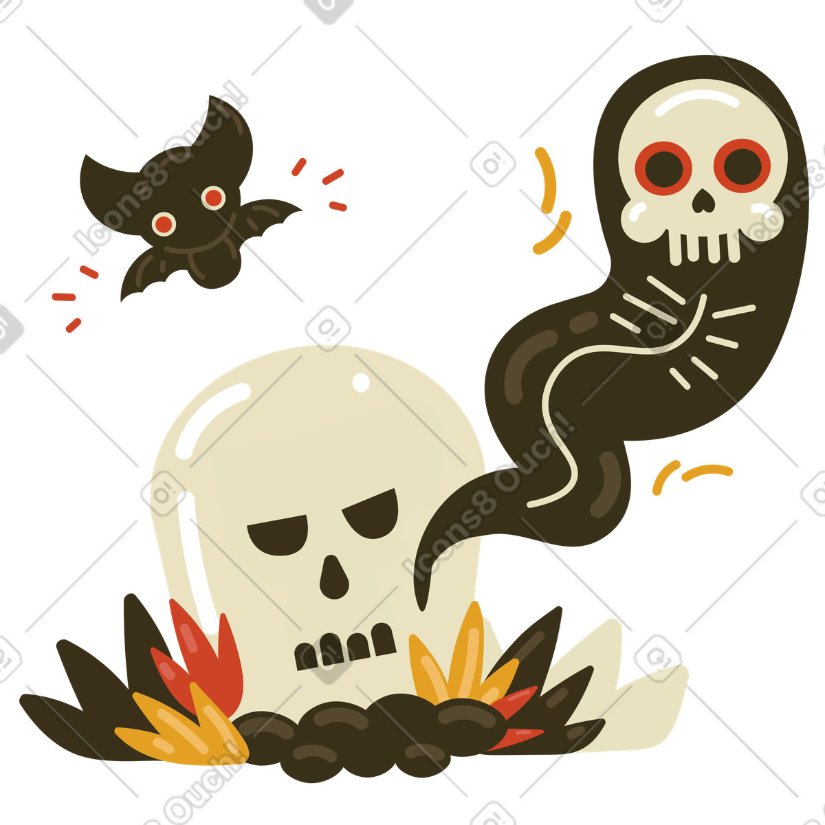 Illustration Déconnecté dans le style Arabica à télécharger aux formats PNG, SVG