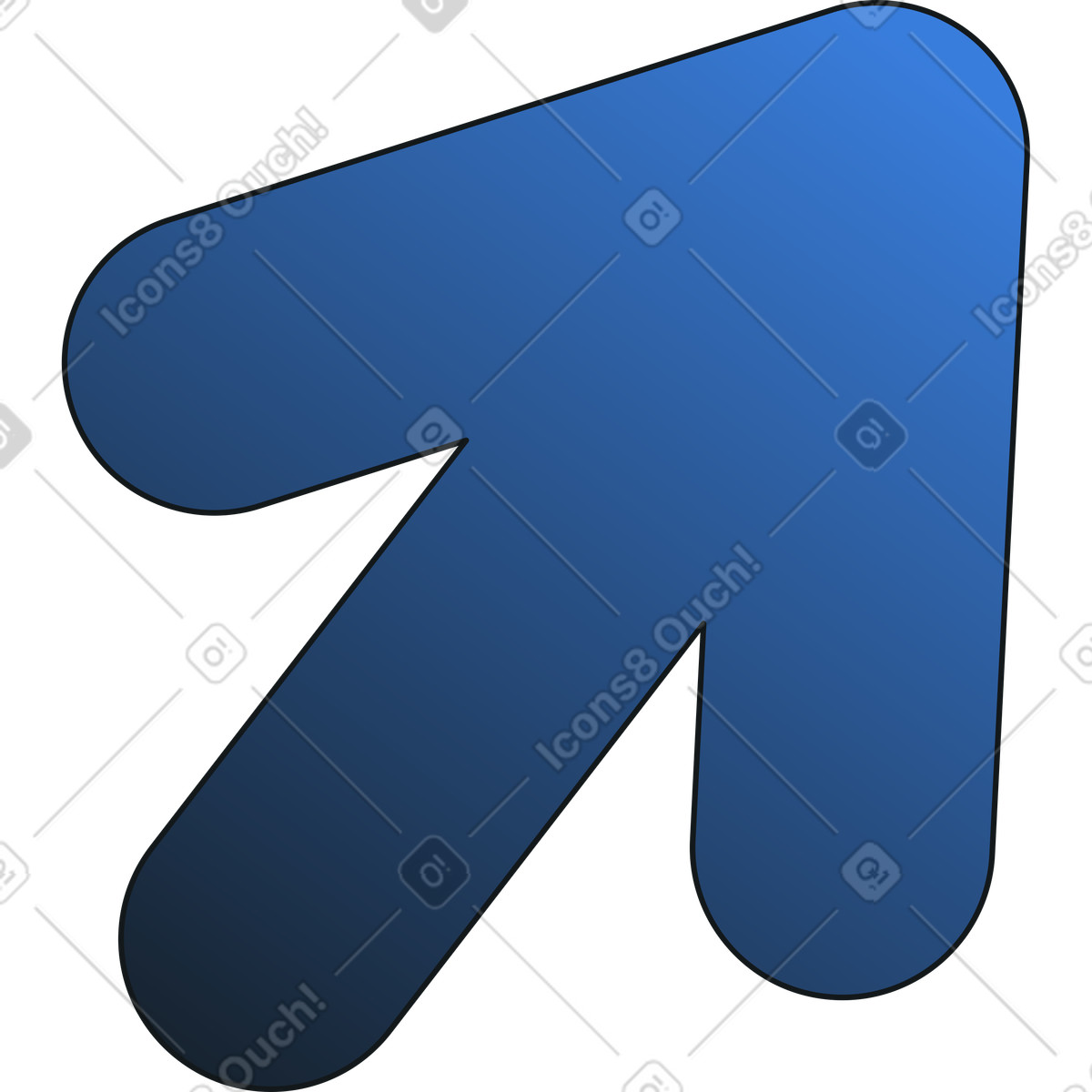 Cursor illustration in Midnight style download in PNG, SVG