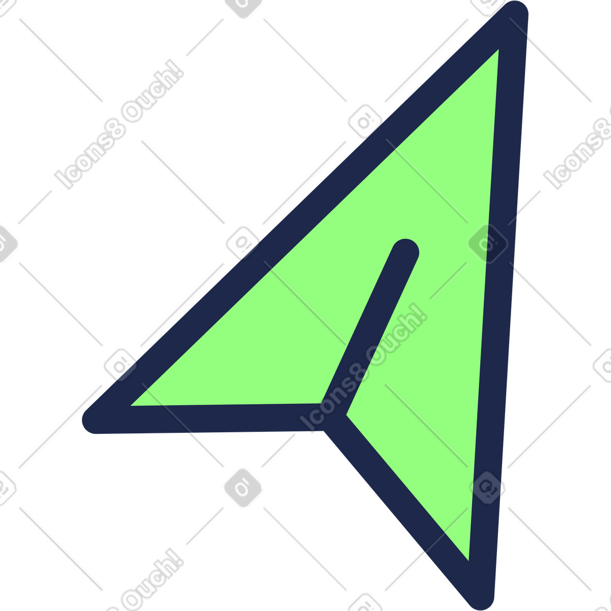 Papierflieger-cursor-symbol-Illustration im Outline-Stil als Download in PNG, SVG