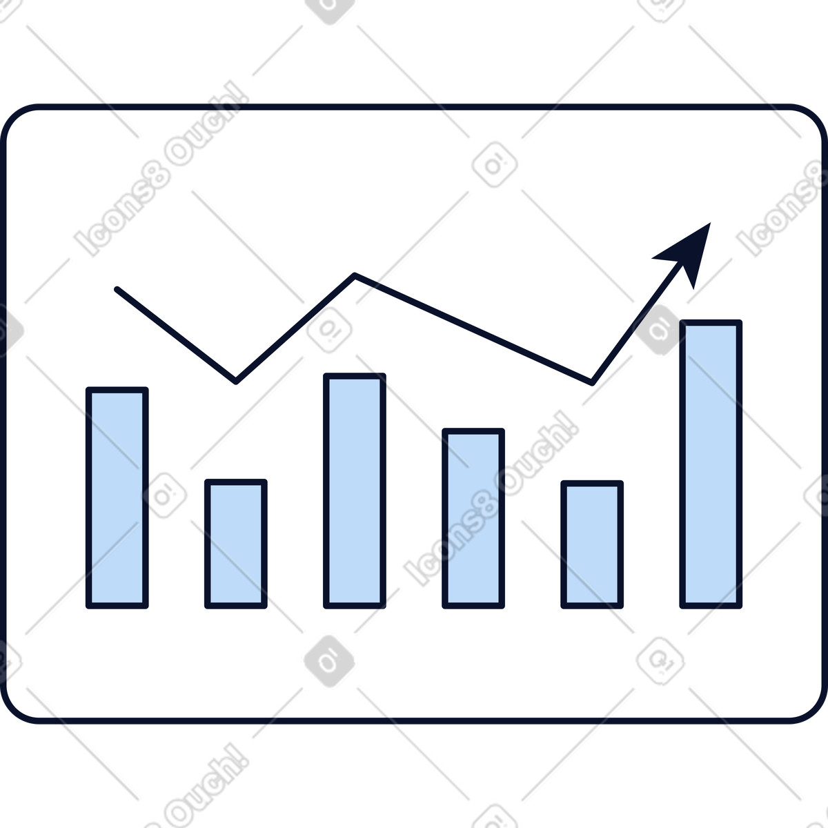 Rechteck mit graph illustration in PNG, SVG