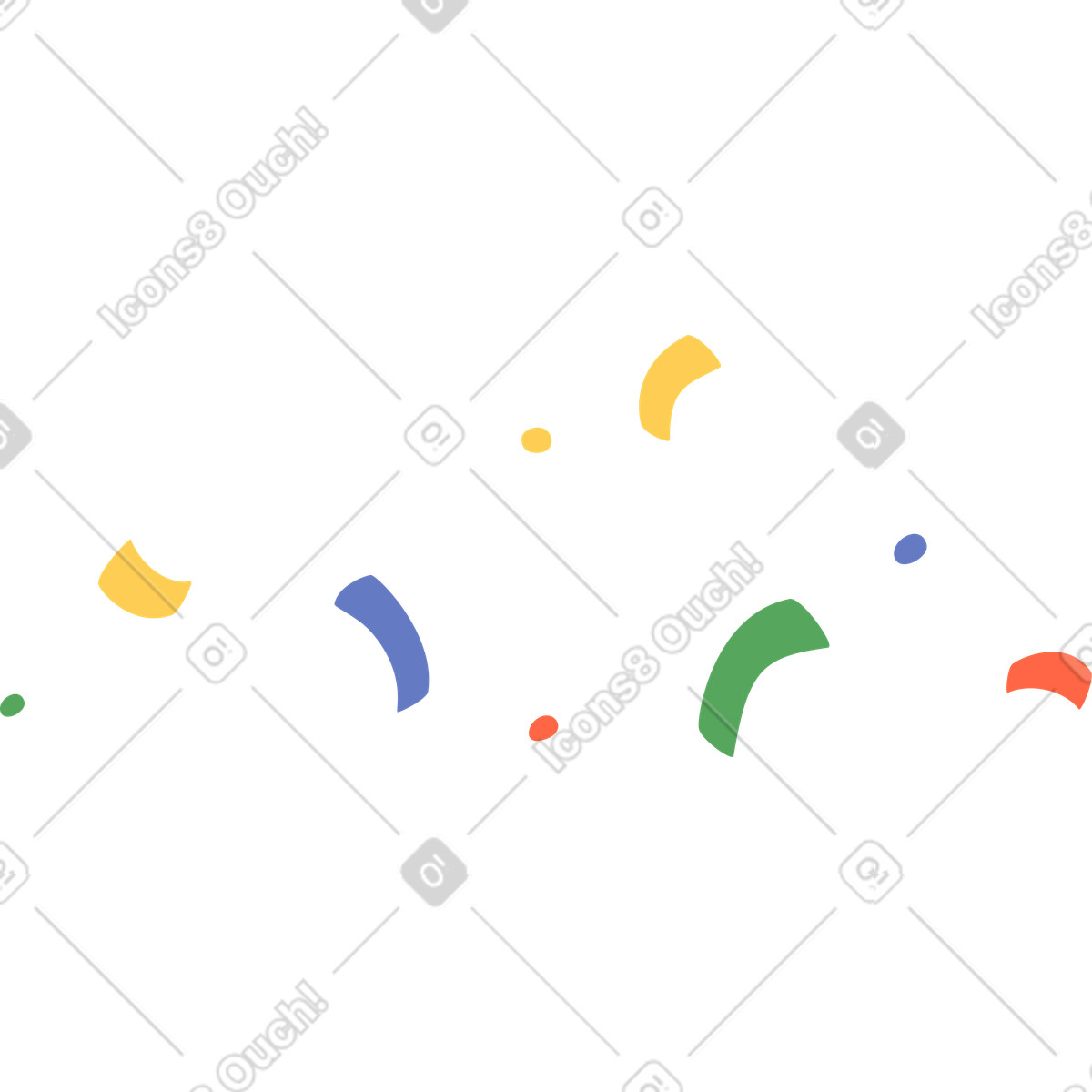 Confetti illustration vibrant clipart colorful graphics in GIF, PNG