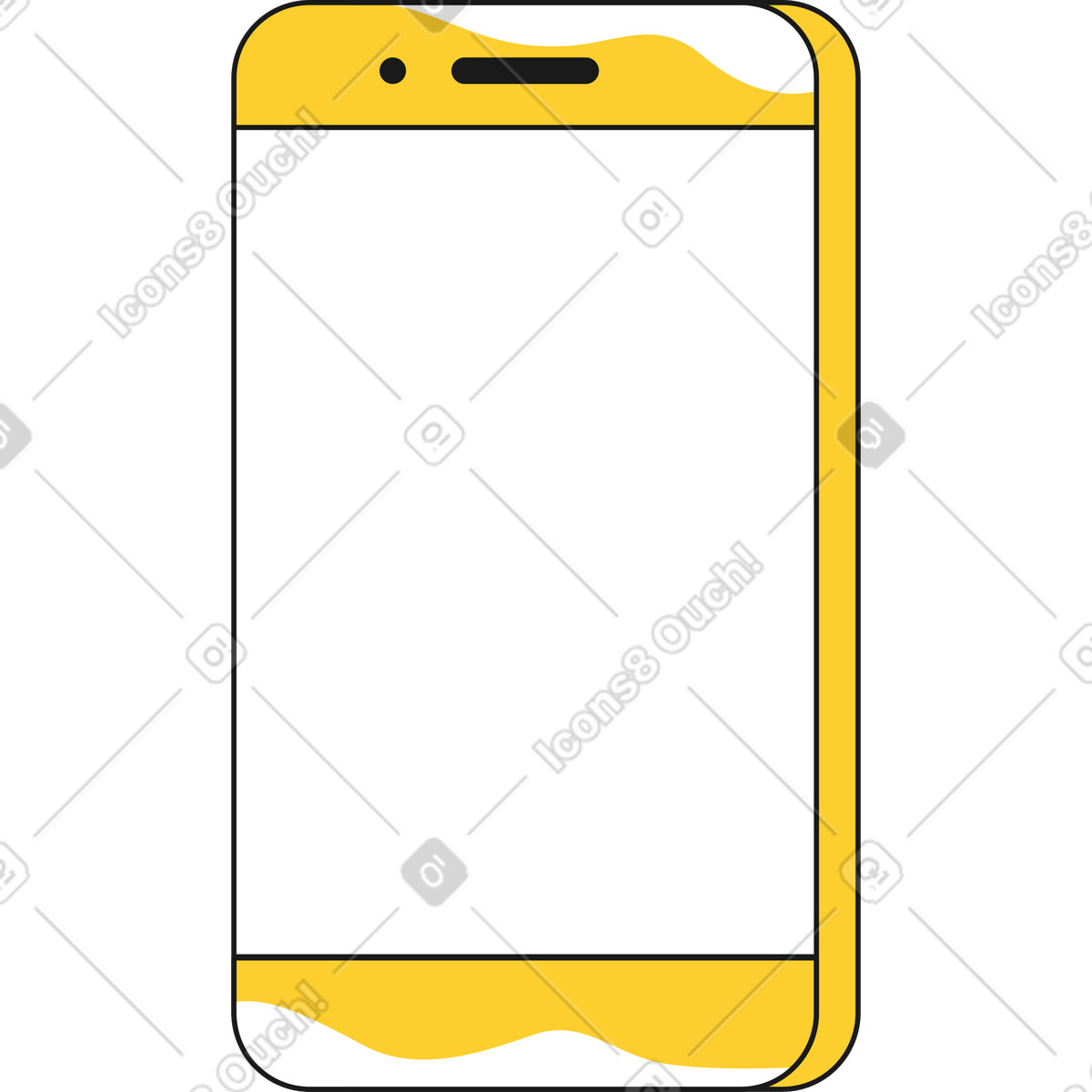 Illustration Grand téléphone intelligent dans le style Taxi à télécharger aux formats PNG, SVG