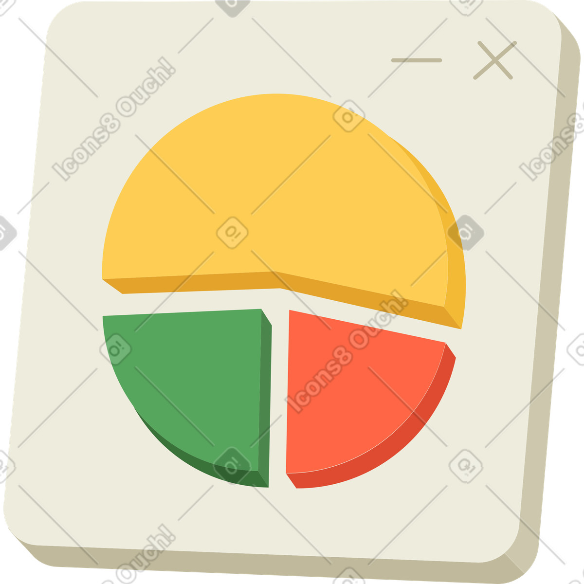 Grafico a torta illustrazione in stile Social scarica in PNG, SVG