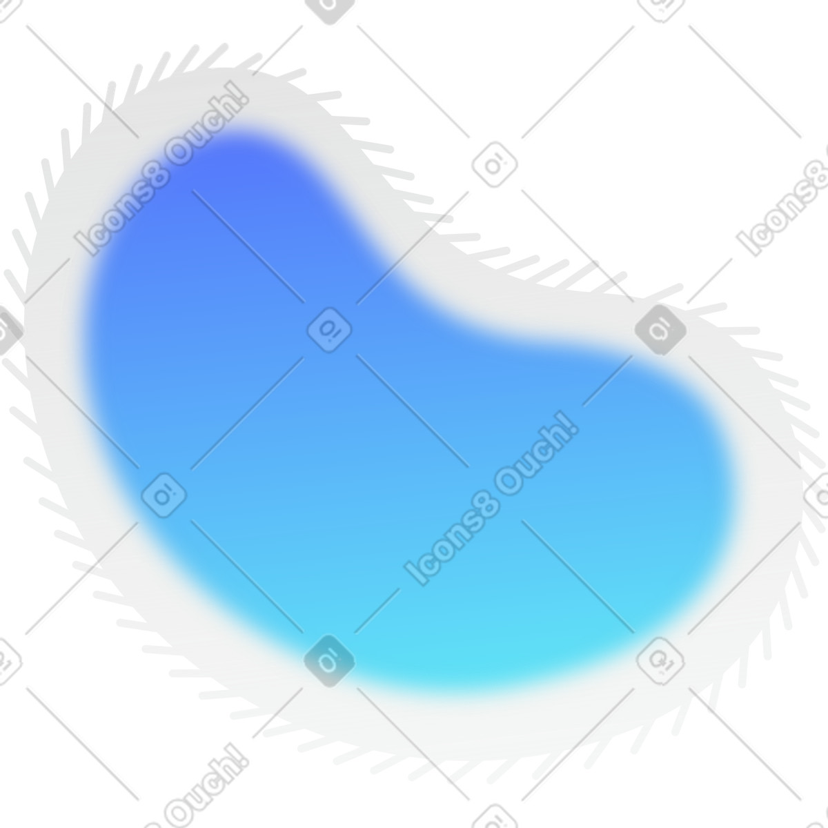 Ilustração de Bactéria azul com pernas em no estilo Morphis para baixar em PNG, SVG