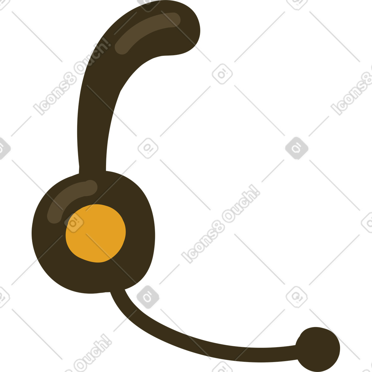 下载 Arabica 风格的 支持耳机 插画，支持 PNG、SVG 格式