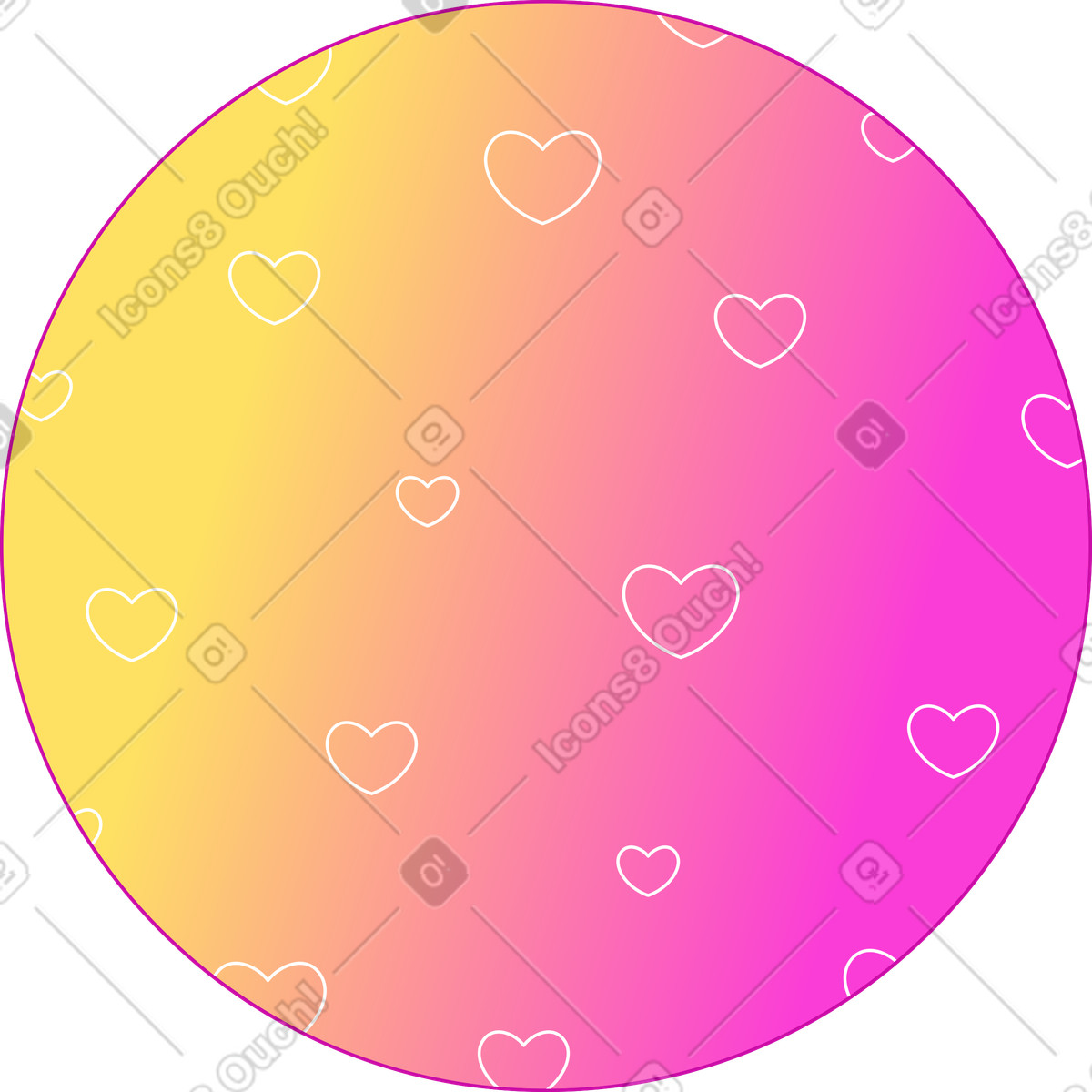 Sfondo con cuori illustrazione in stile Rainbow scarica in PNG, SVG