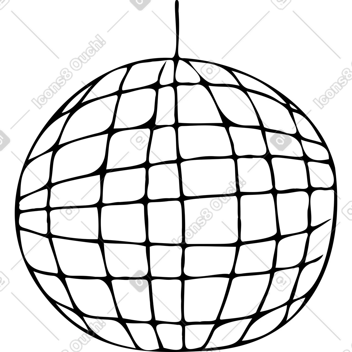 Ilustración Bola de disco en estilo Marks a descargar en PNG y SVG
