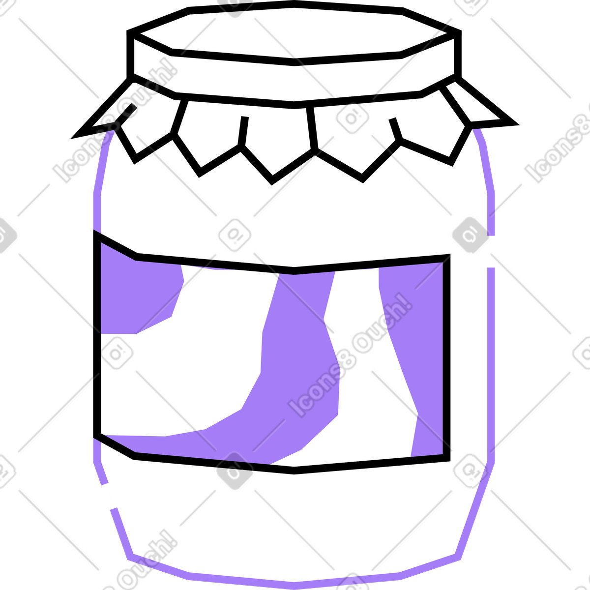Jar illustration in Amethyst style download in PNG, SVG