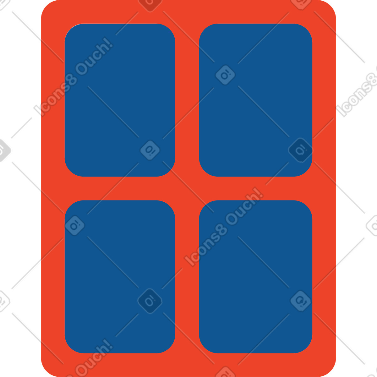 Ilustración Ventana en estilo Polar a descargar en PNG y SVG