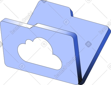 Dossier ouvert avec cloud PNG, SVG