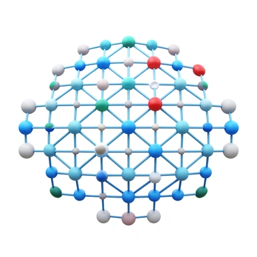A vast grid-like structure with interconnected lines and nodes representing a giant ionic lattice. The lattice features spheres of different sizes and colors at each intersection, symbolizing various ions. The grid is organized in a three-dimensional perspective, showcasing depth and complexity. The background is minimal to emphasize the detailed structure of the ionic lattice.