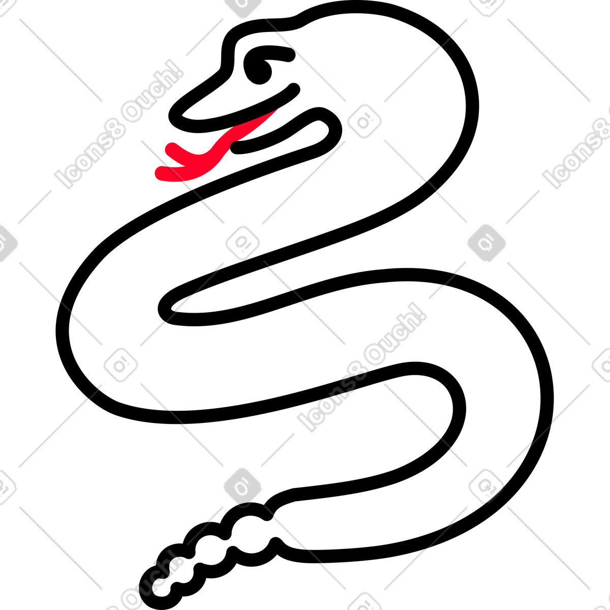 Snake illustration in Transistor style download in PNG, SVG