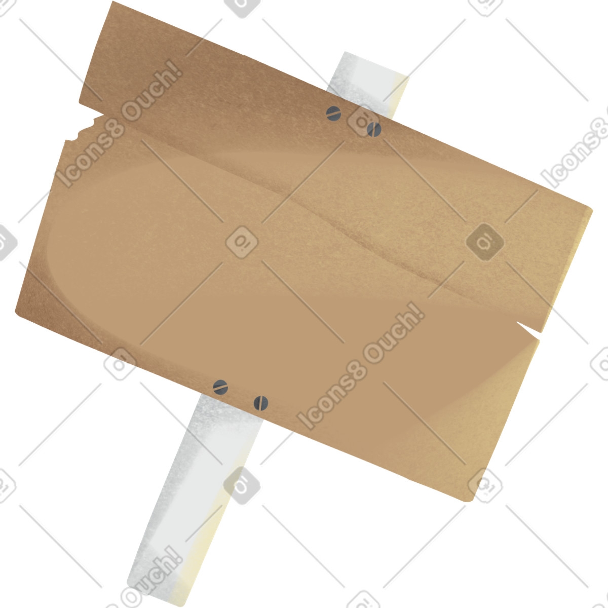 Wooden sign illustration in Shine style download in PNG, SVG