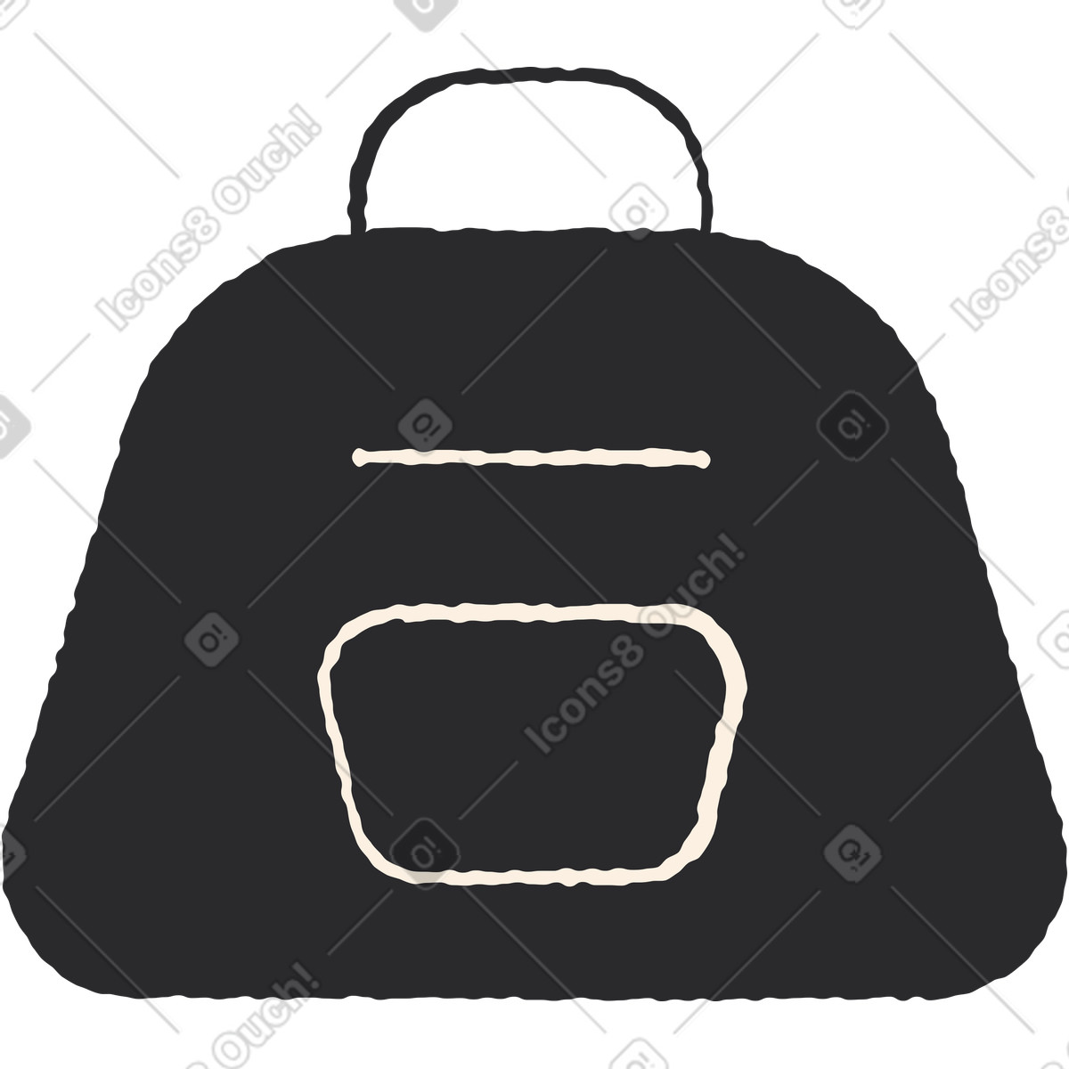 Ilustración Bolso en estilo Pablo a descargar en PNG y SVG