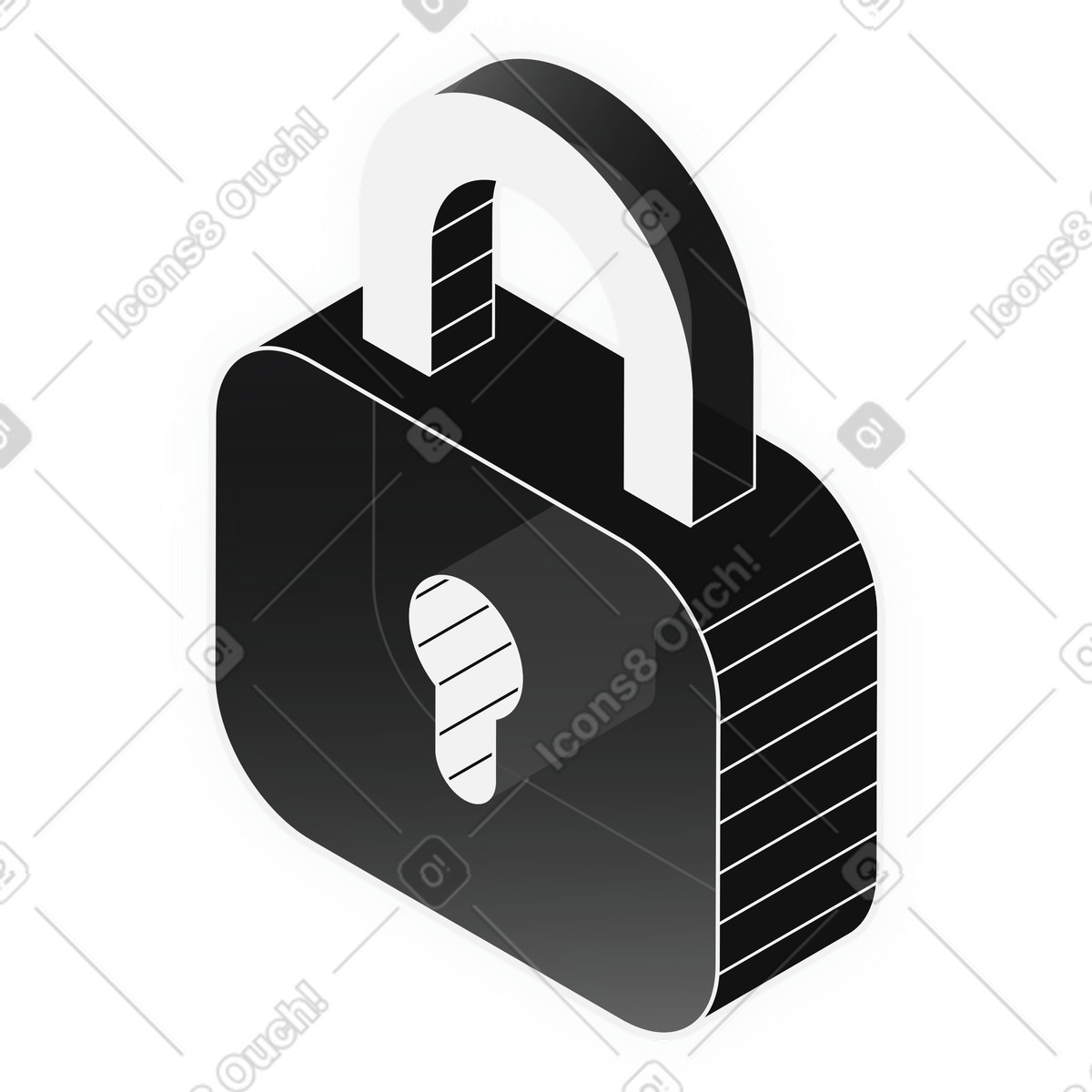 Sperren-Illustration im Inverse-Stil als Download in PNG, SVG