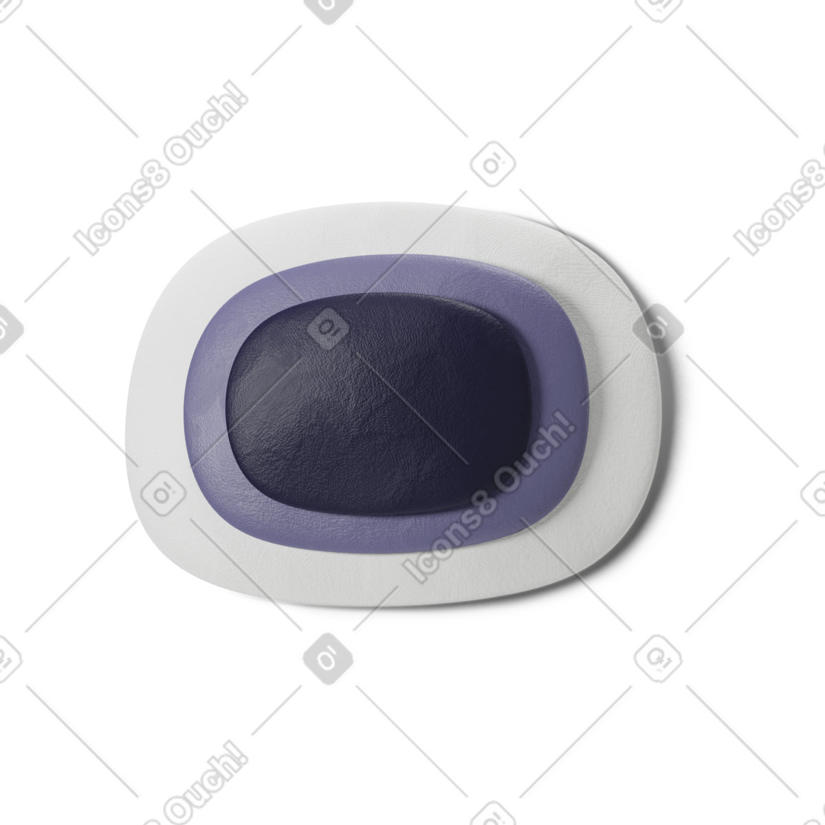 Ilustración Ojo con pupila dilatada en estilo 3D Stripy a descargar en PNG y SVG