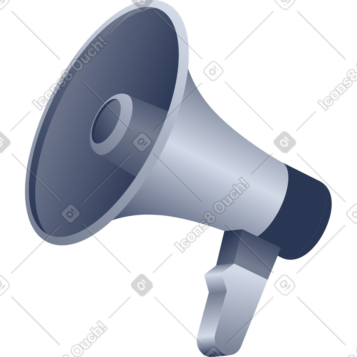 Megaphone illustration in PNG, SVG