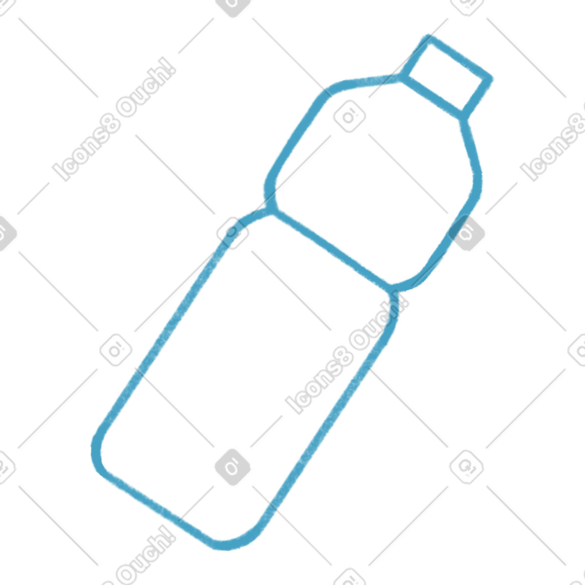 Blue bottle illustration in Tutti style download in PNG, SVG