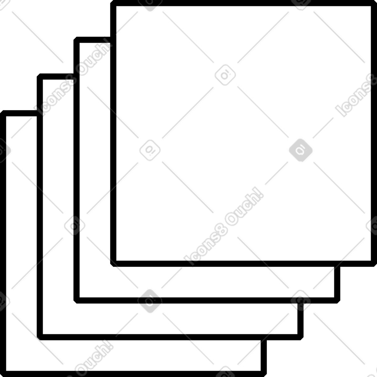 Ilustración Cuadrados blancos en estilo Memphis a descargar en PNG y SVG