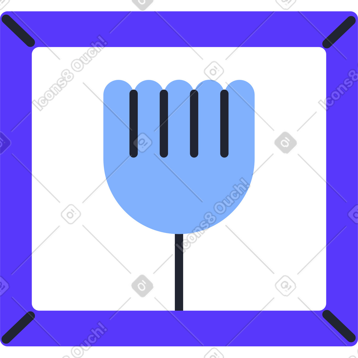 Malen mit einer blume-Illustration im Pablita-Stil als Download in PNG, SVG