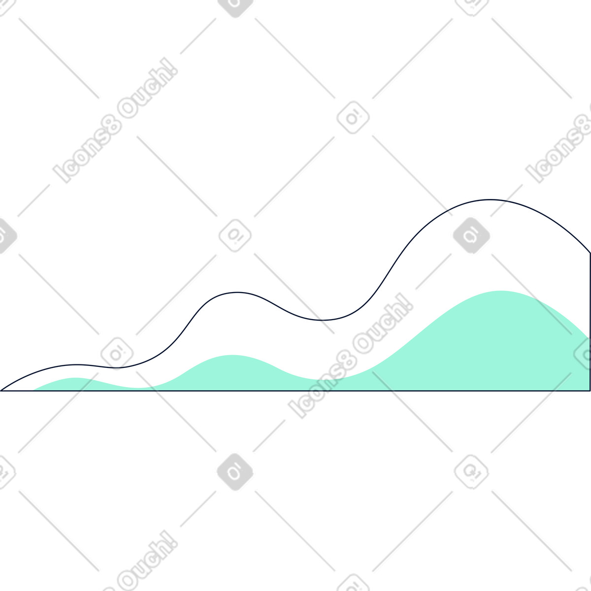 Illustration Vague dans le style Teal à télécharger aux formats PNG, SVG