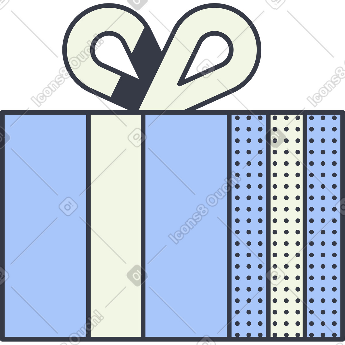 Gift illustration in Abstract style download in PNG, SVG