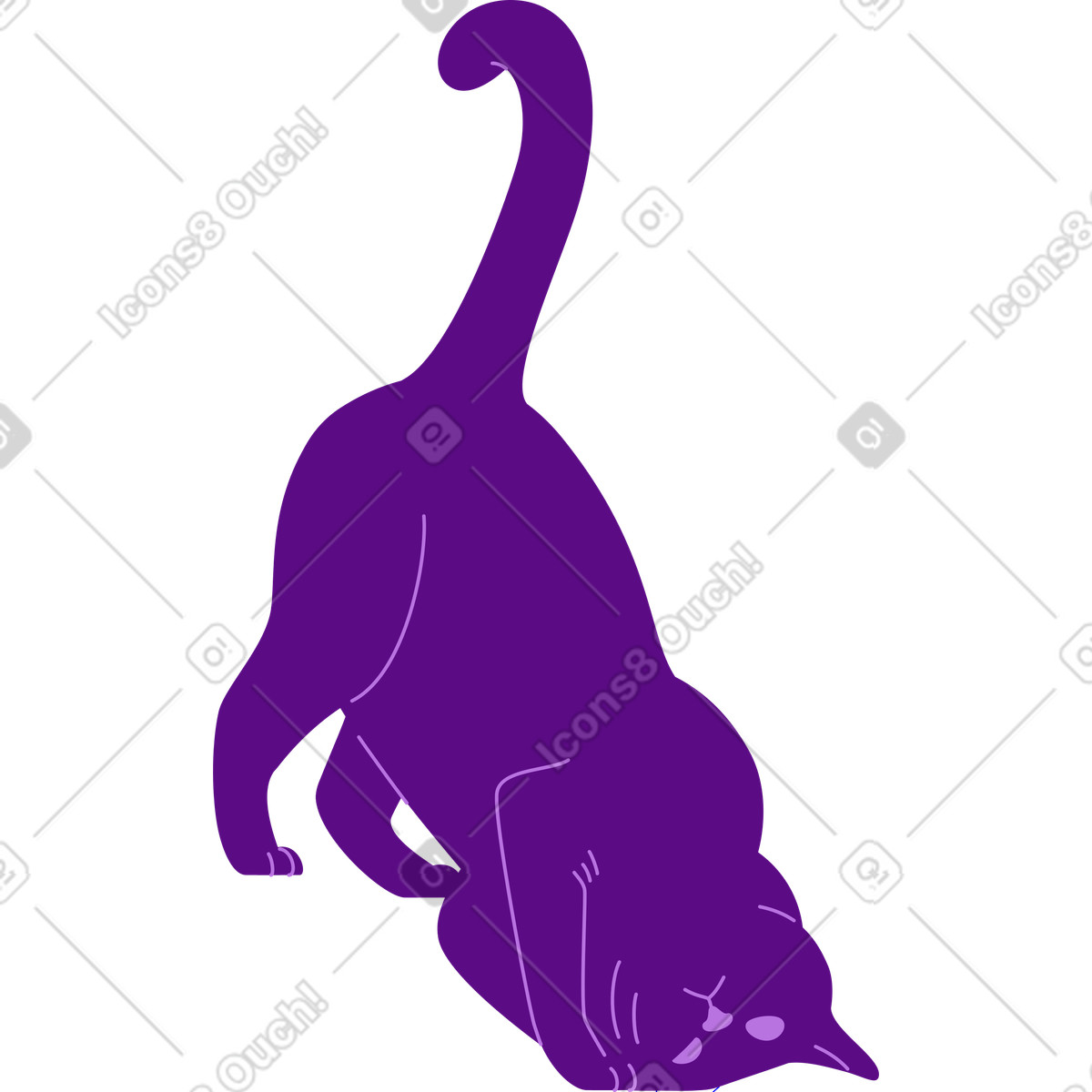 Illustration Chat dans le style Storyline à télécharger aux formats PNG, SVG