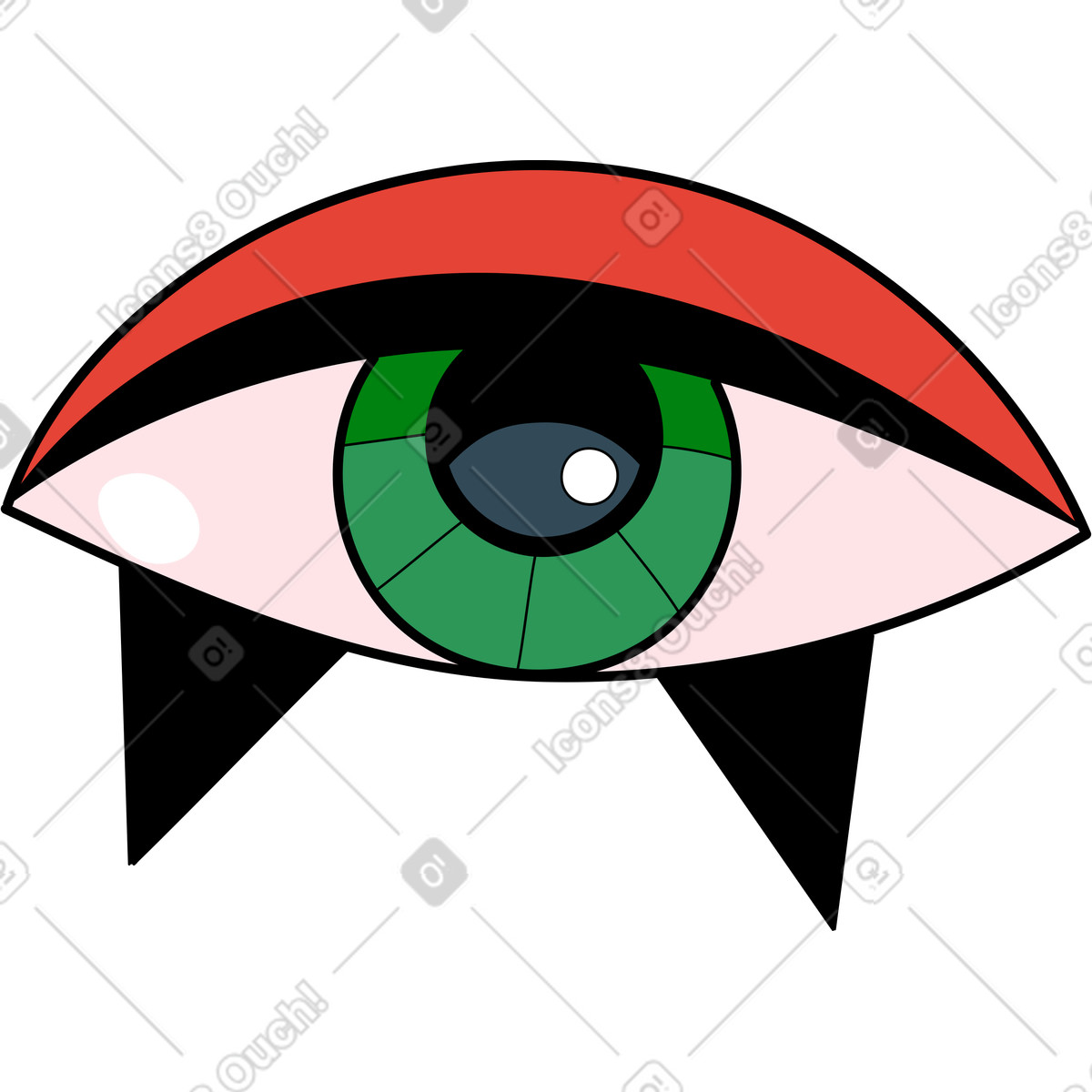 下载 Surr 风格的 眼 插画，支持 PNG、SVG 格式