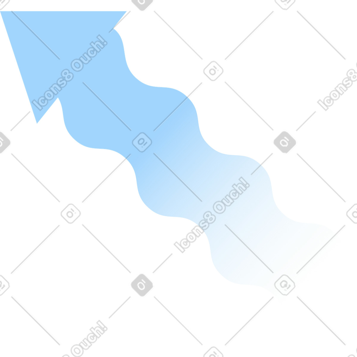 Wavy arrow illustration in Concept style download in PNG, SVG
