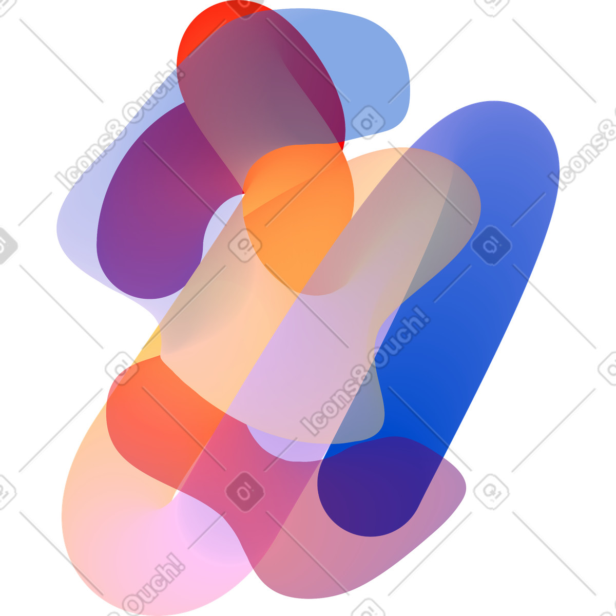Rainbow spot illustration in Forms style download in PNG, SVG
