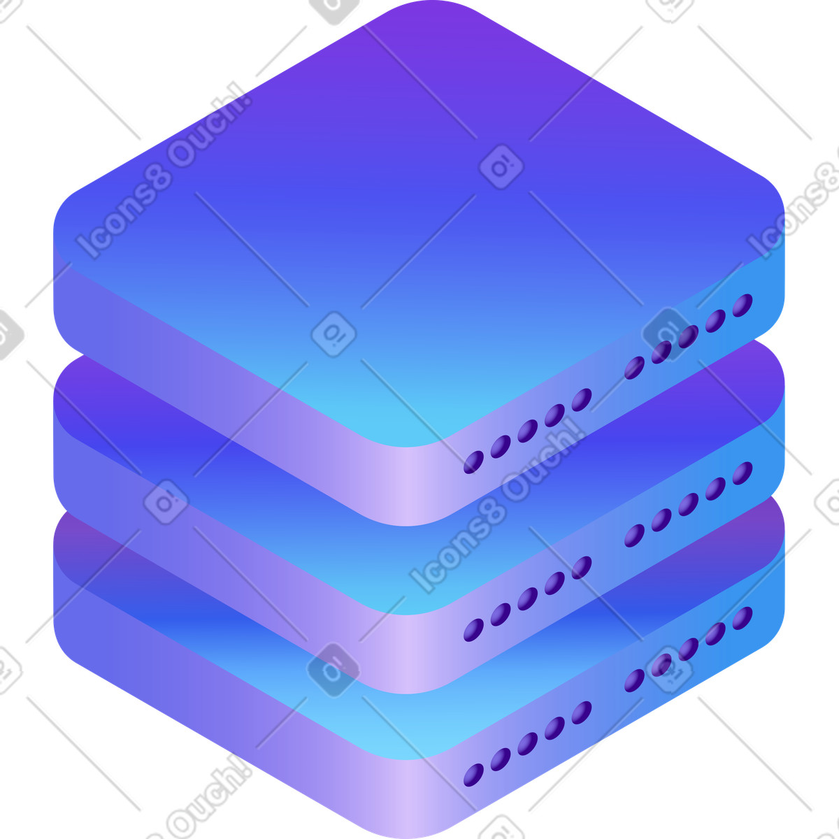 Hardware server per l'archiviazione dei dati illustrazione in stile Hi-tech scarica in PNG, SVG