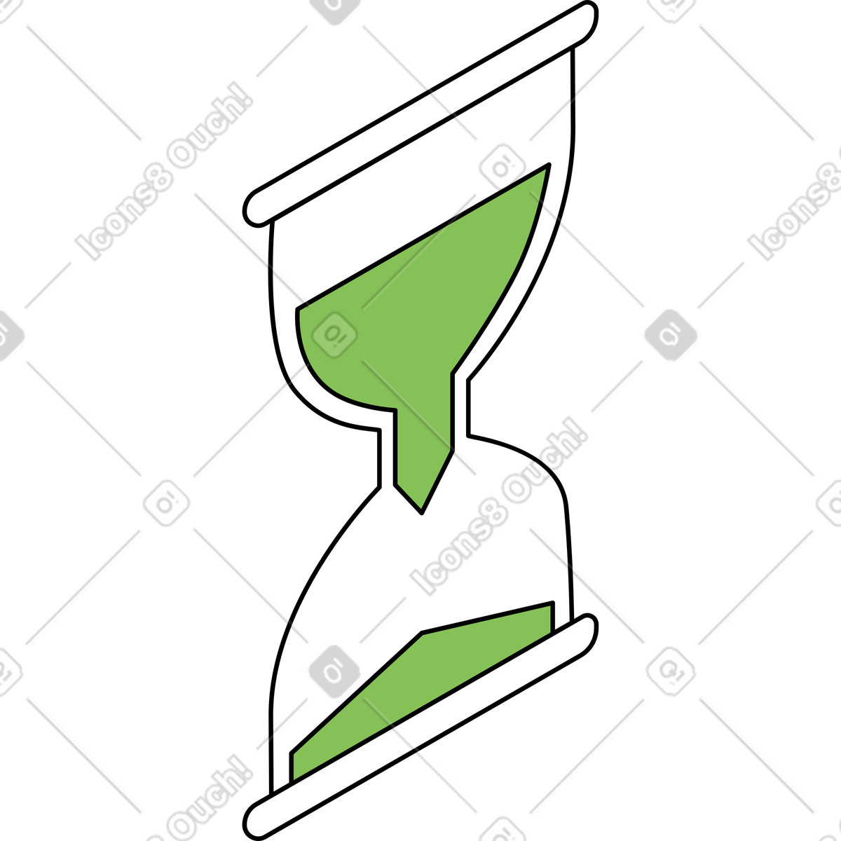 Ilustración animada Reloj de arena en estilo Isometric a descargar en GIF, Lottie (JSON), AE