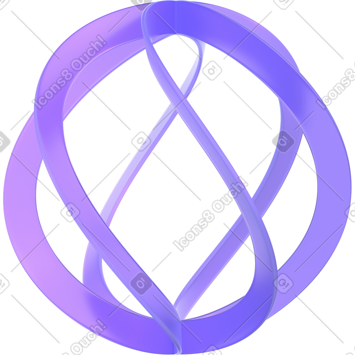 Abstract purple sphere animated illustration in 3D Glassy style download in GIF, Lottie (JSON), AE