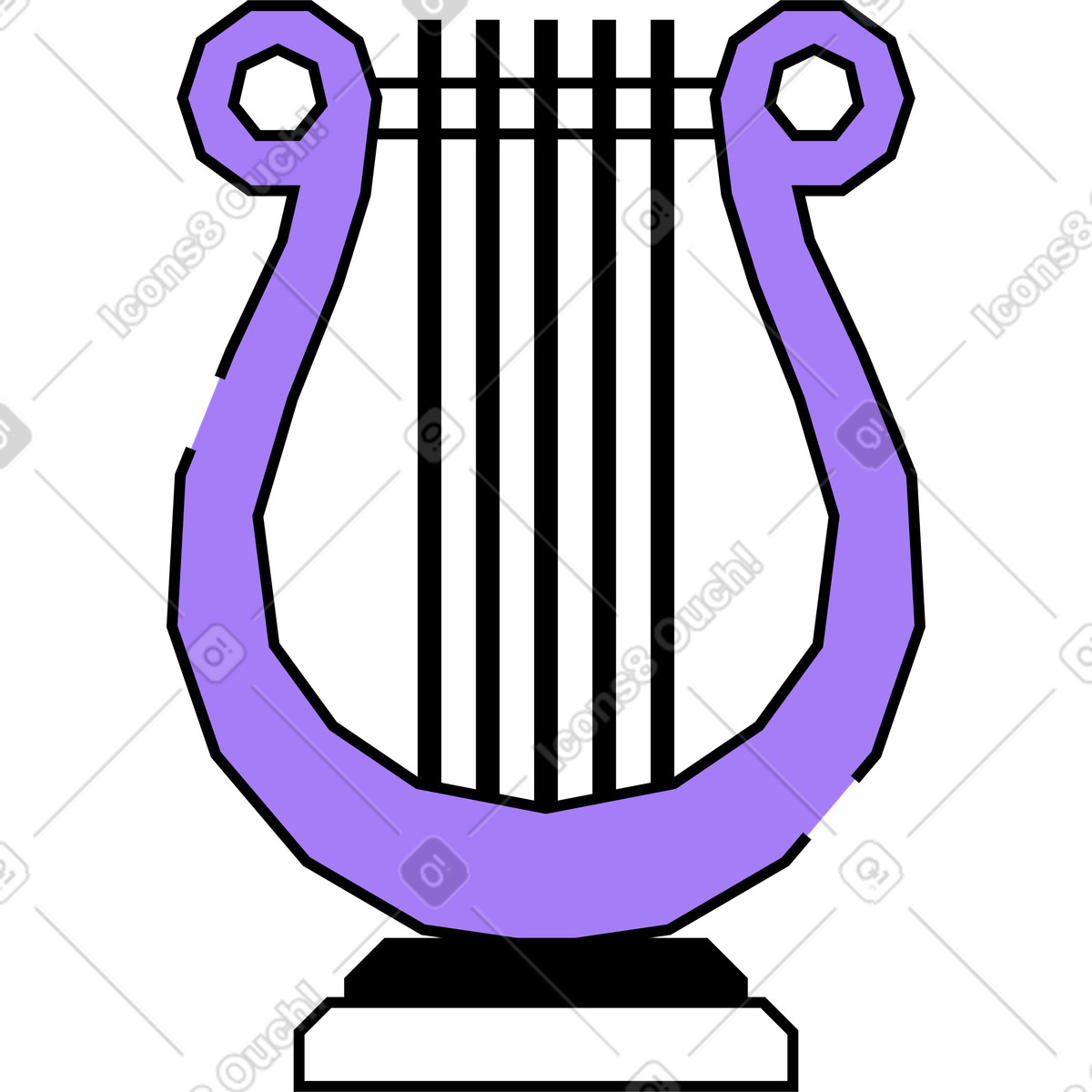 Ilustración Lyre en estilo Amethyst a descargar en PNG y SVG