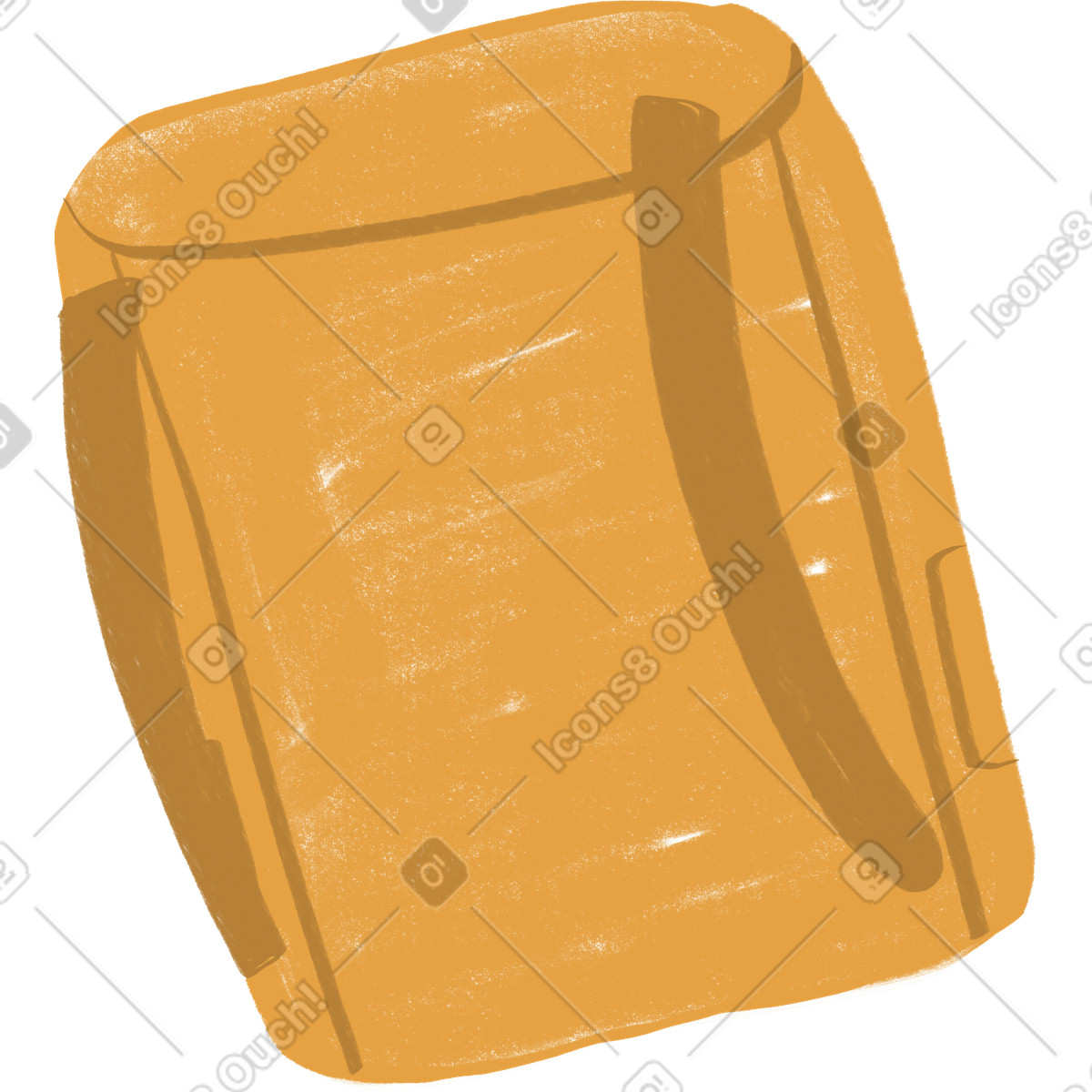 Lumiere スタイルの Yellow backpack のイラストをPNG、SVG形式でダウンロード