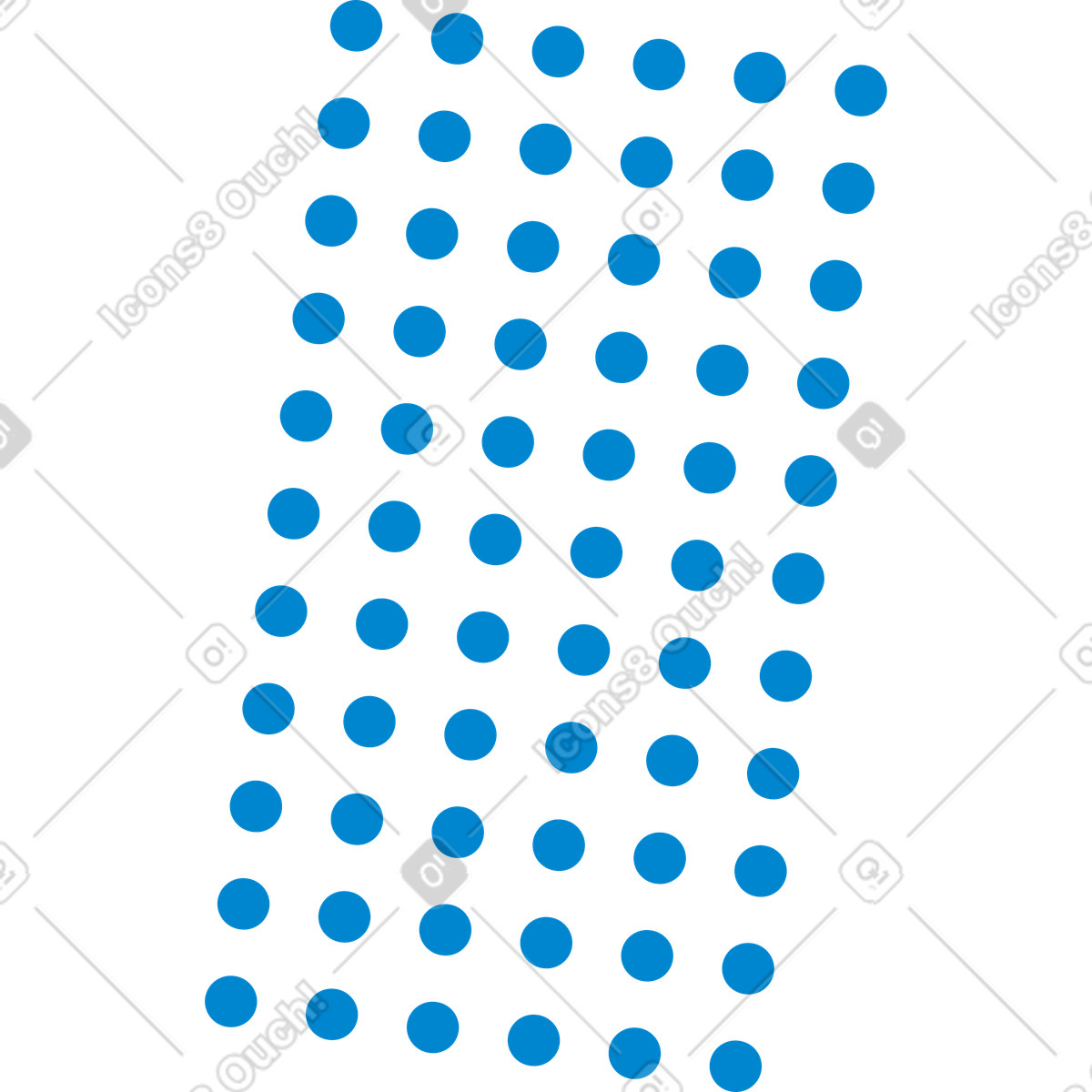 Blue dots illustration in PNG, SVG