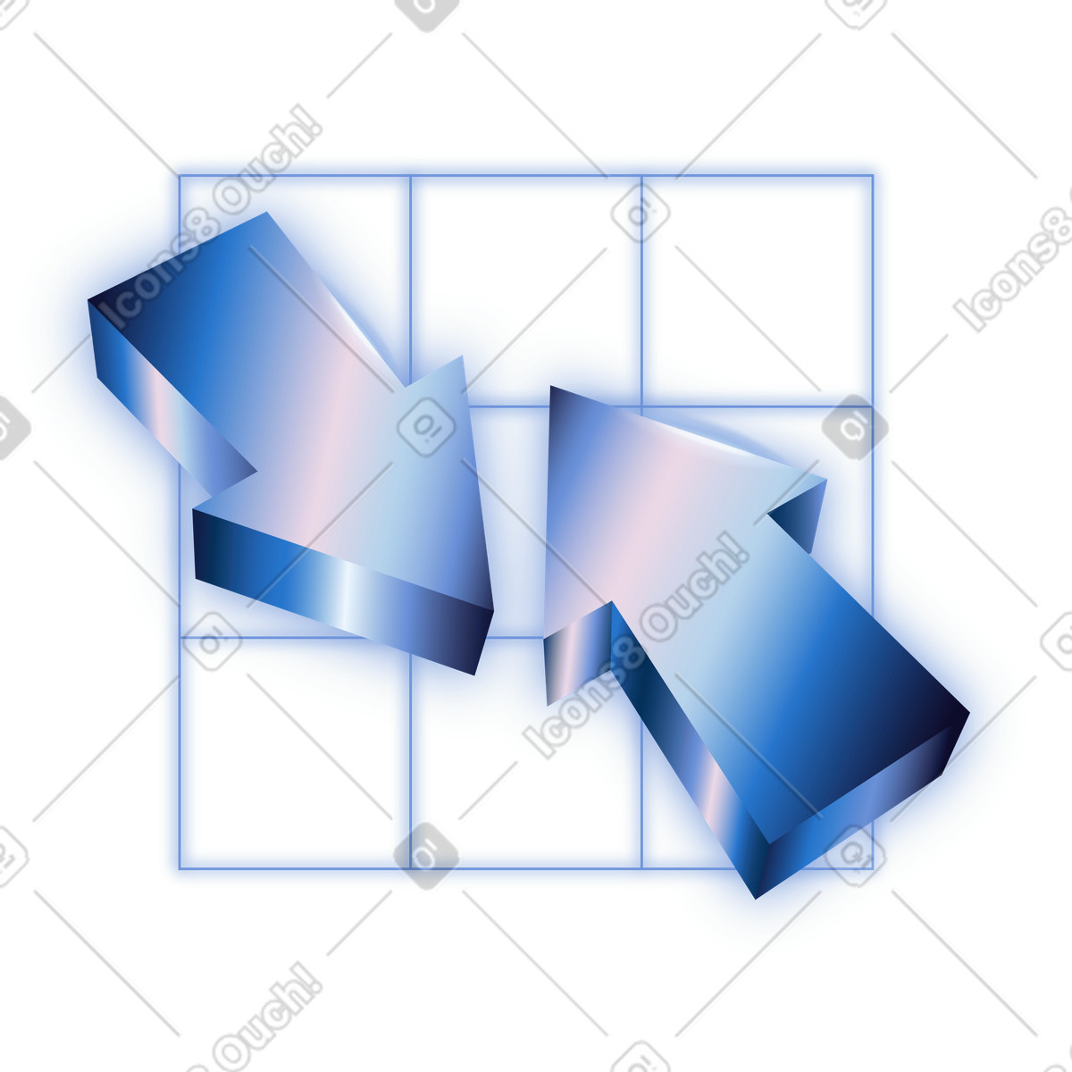 Dynamic development, Growth vector, interaction, progress, Workflow interaction and process optimization illustration in Dimension style download in PNG, SVG
