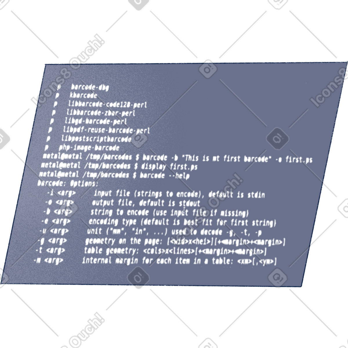 Code illustration in PNG, SVG