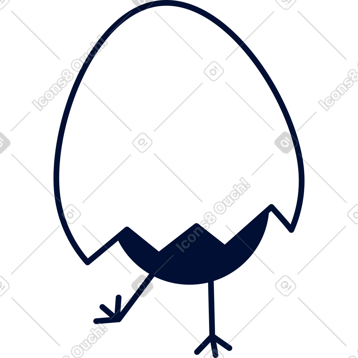 Egg character illustration in Blink style download in PNG, SVG