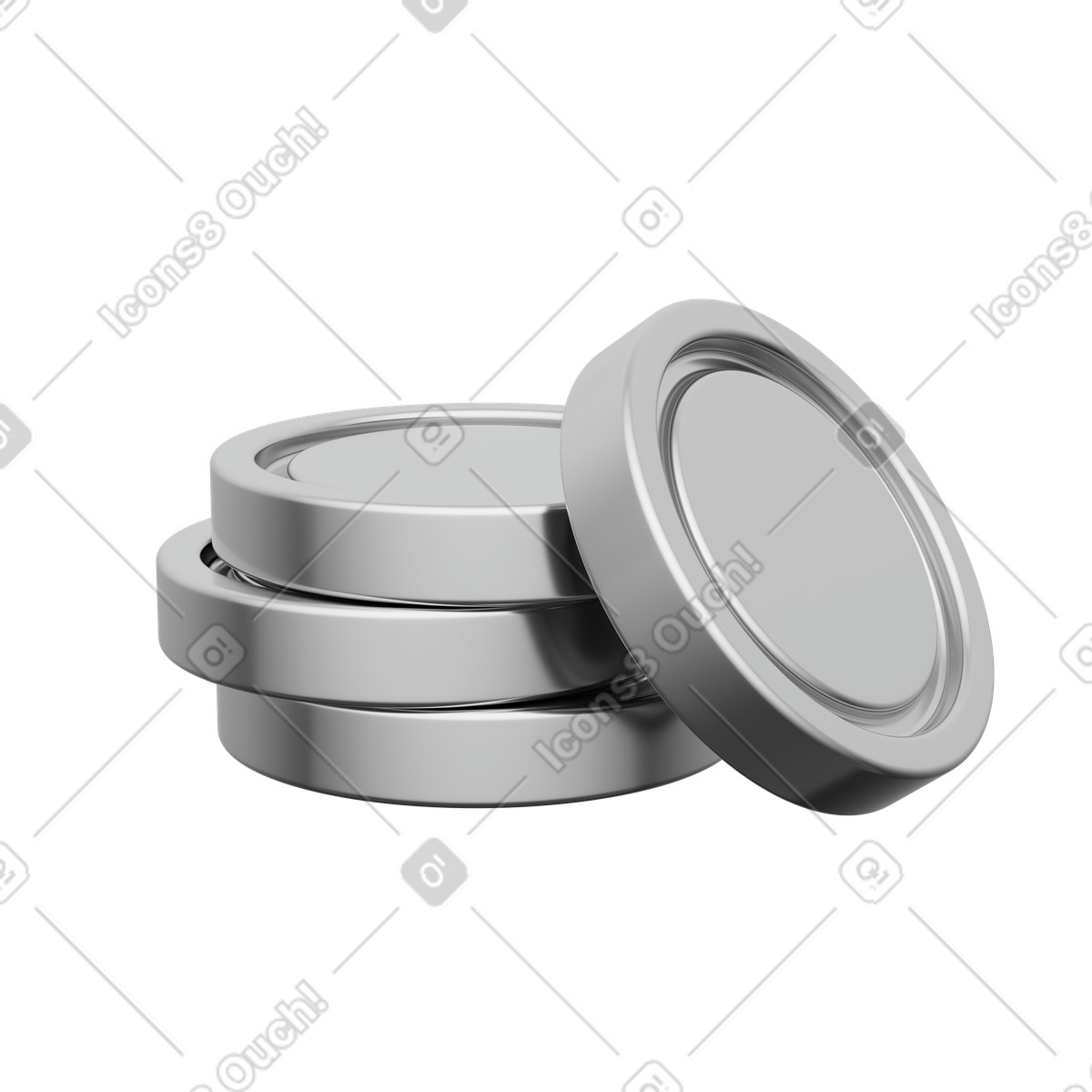 Stack of coins illustration representing savings and digital money clipart in PNG SVG GIF