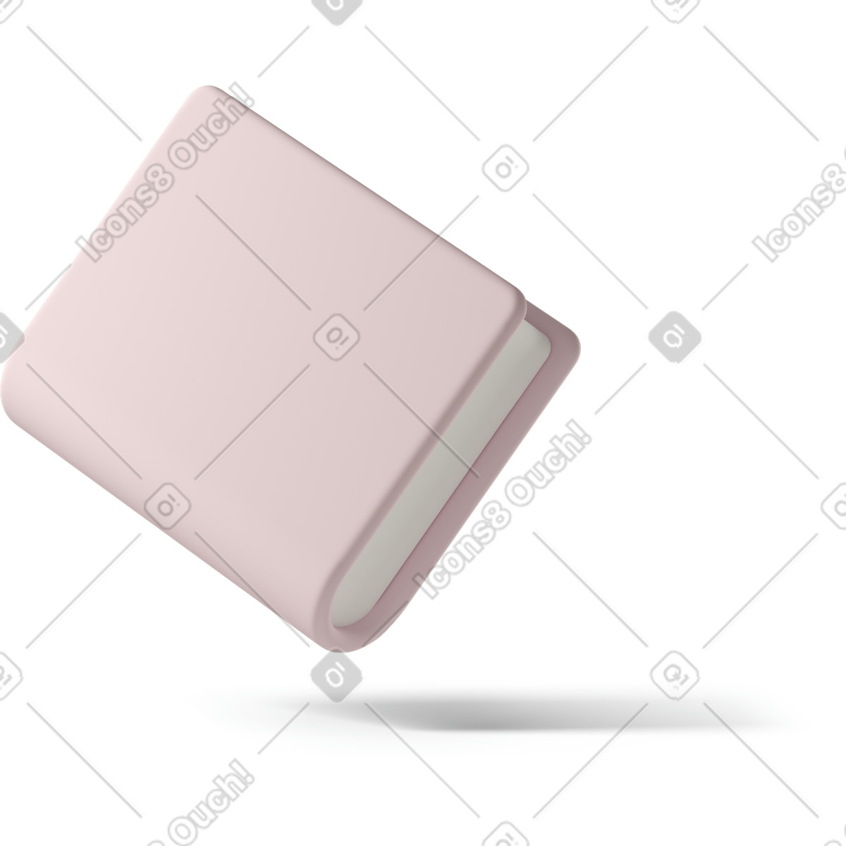 Illustration Pink book in air dans le style 3D Casual life à télécharger aux formats PNG, SVG