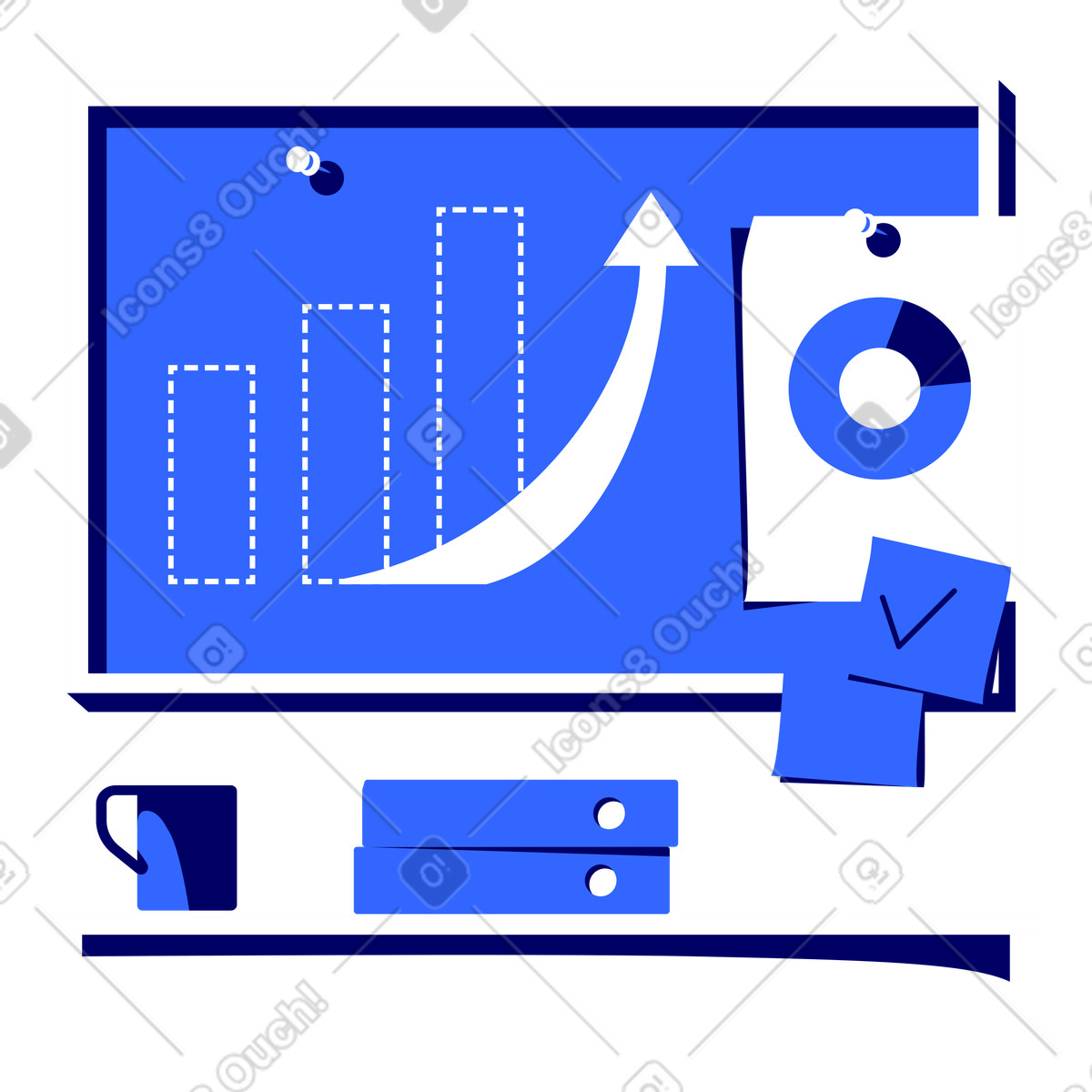 Ilustração de Análise processos negócios em no estilo Lounge para baixar em PNG, SVG