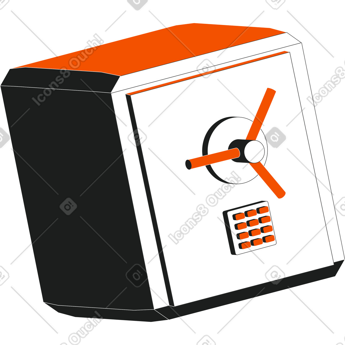 Safe illustration in Strict style download in PNG, SVG