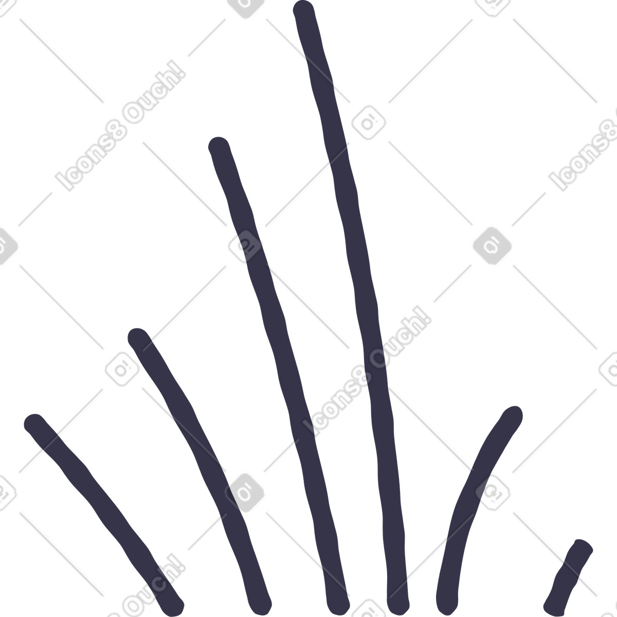 Ilustración Césped en estilo Stripy a descargar en PNG y SVG