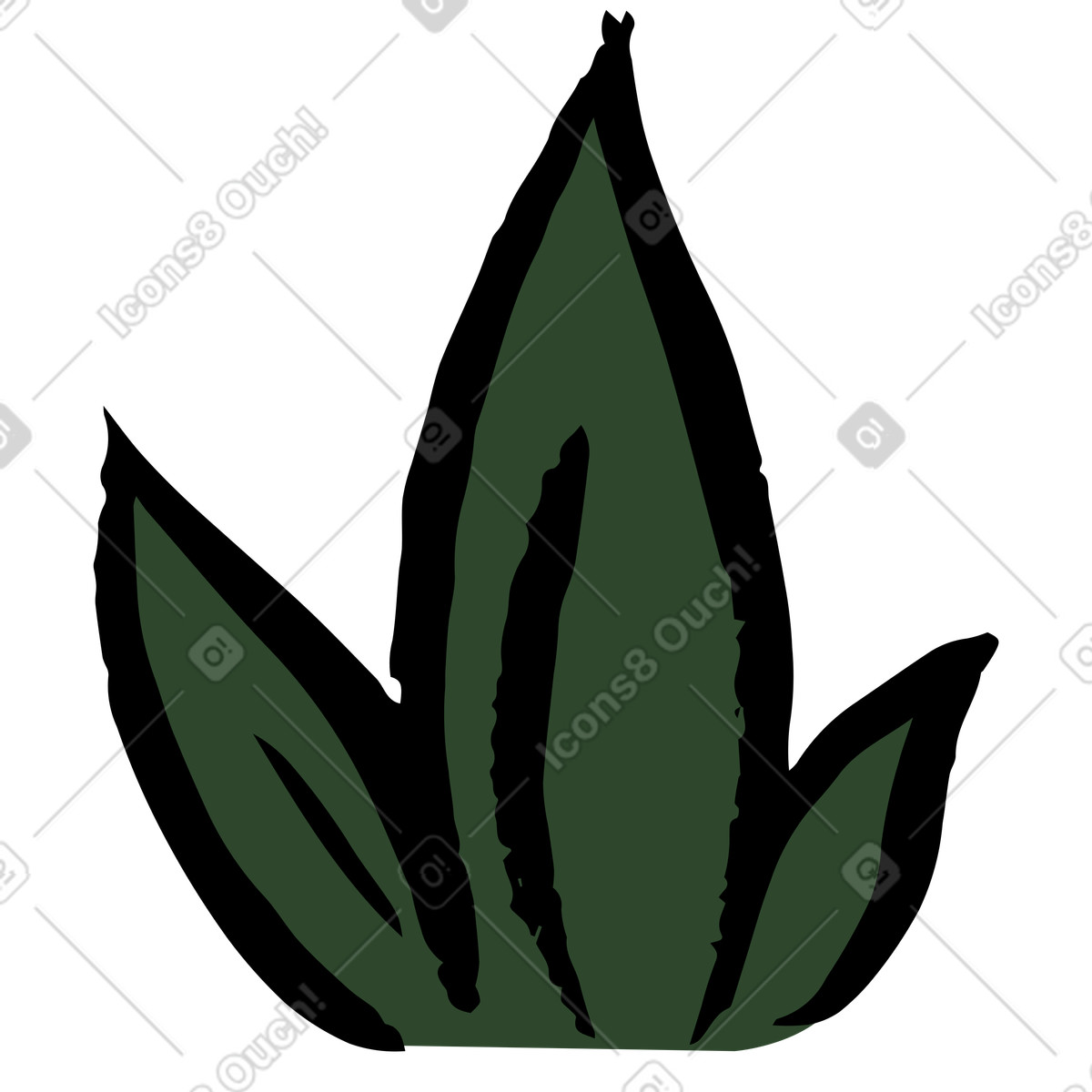 Pflanze, anlage-Illustration im Scandi-Stil als Download in PNG, SVG