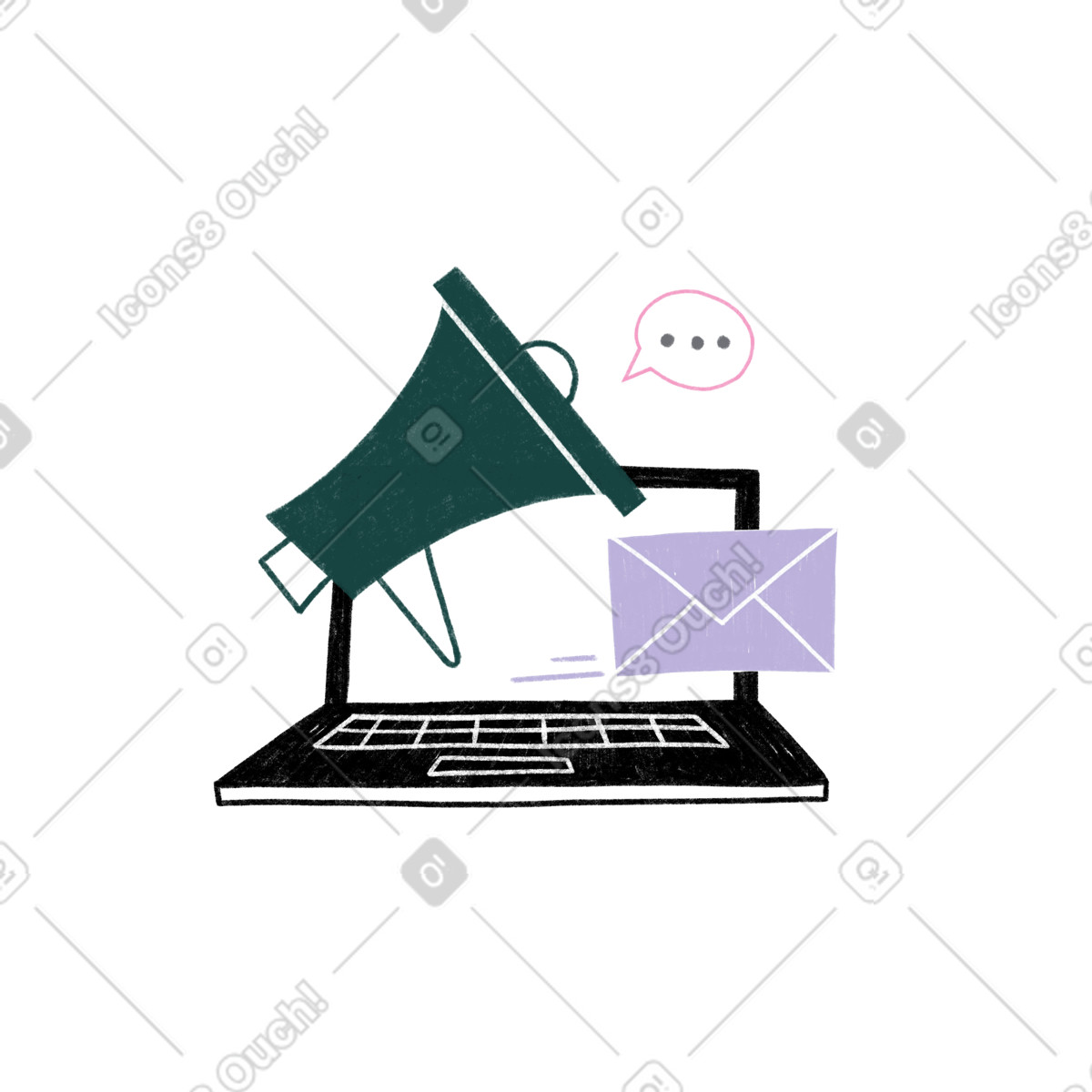 Ilustração de Job offer online em no estilo Tutti para baixar em PNG, SVG