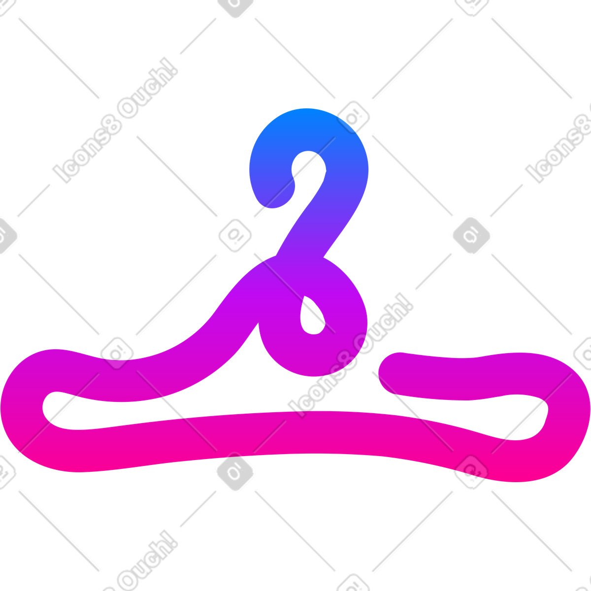 Hanger illustration in Vibrant style download in PNG, SVG