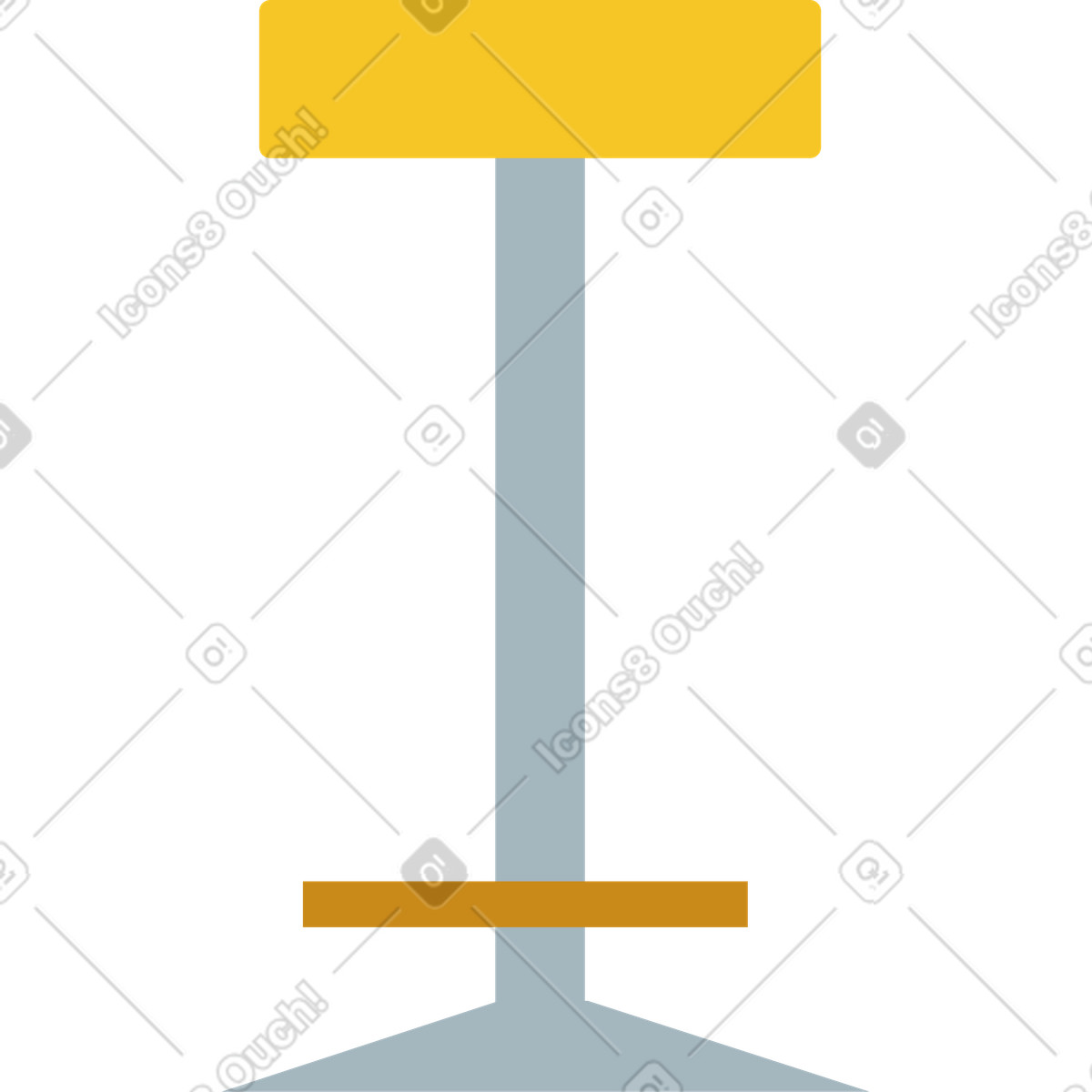 Ilustración Taburete de bar en estilo Catchy a descargar en PNG y SVG