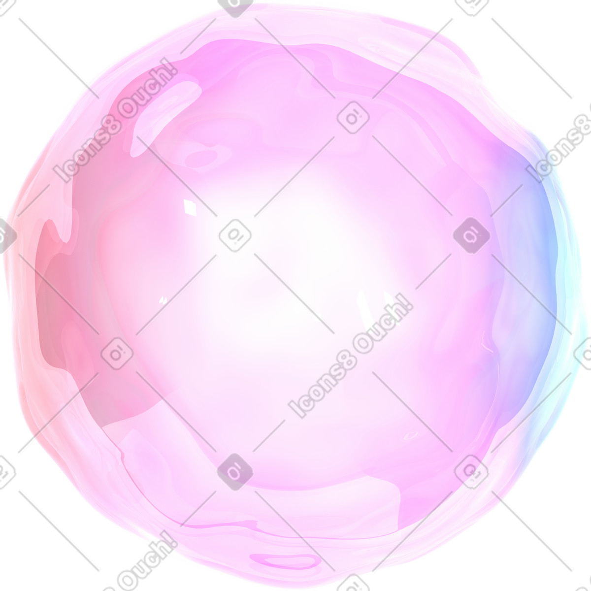 Transparent glass bubble illustrazione animata in stile 3D Glassy scaricabile in GIF, Lottie (JSON), AE
