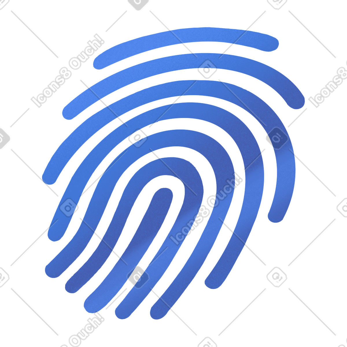 Blue fingerprint-Illustration im Smart-Stil als Download in PNG, SVG